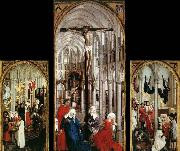 WEYDEN, Rogier van der Seven Sacraments Altarpiece oil on canvas